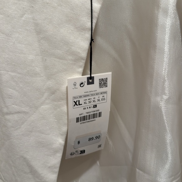 Zara white linen blazer - Picture 3 of 4